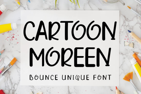 Cartoon Moreen: A Joyful Display Font for Small Brands