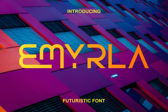 Emyrla: A Futuristic Display Typeface for Crafters
