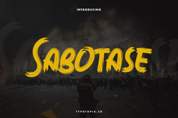 Sabotase: A Friendly, Bold Display Font for Small Business Brands