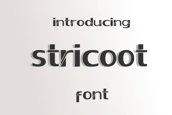 Stricoot: An Eclectic Display Typeface for Digital Creators
